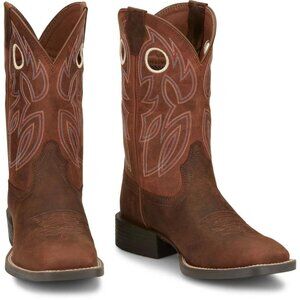 Justin Men's Bowline Pecan Brown Water Buffalo Western Boots SE7523 New in box